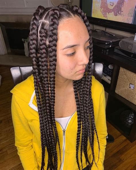 box braids on mexican hair|Box braids hairstyles for mexican women